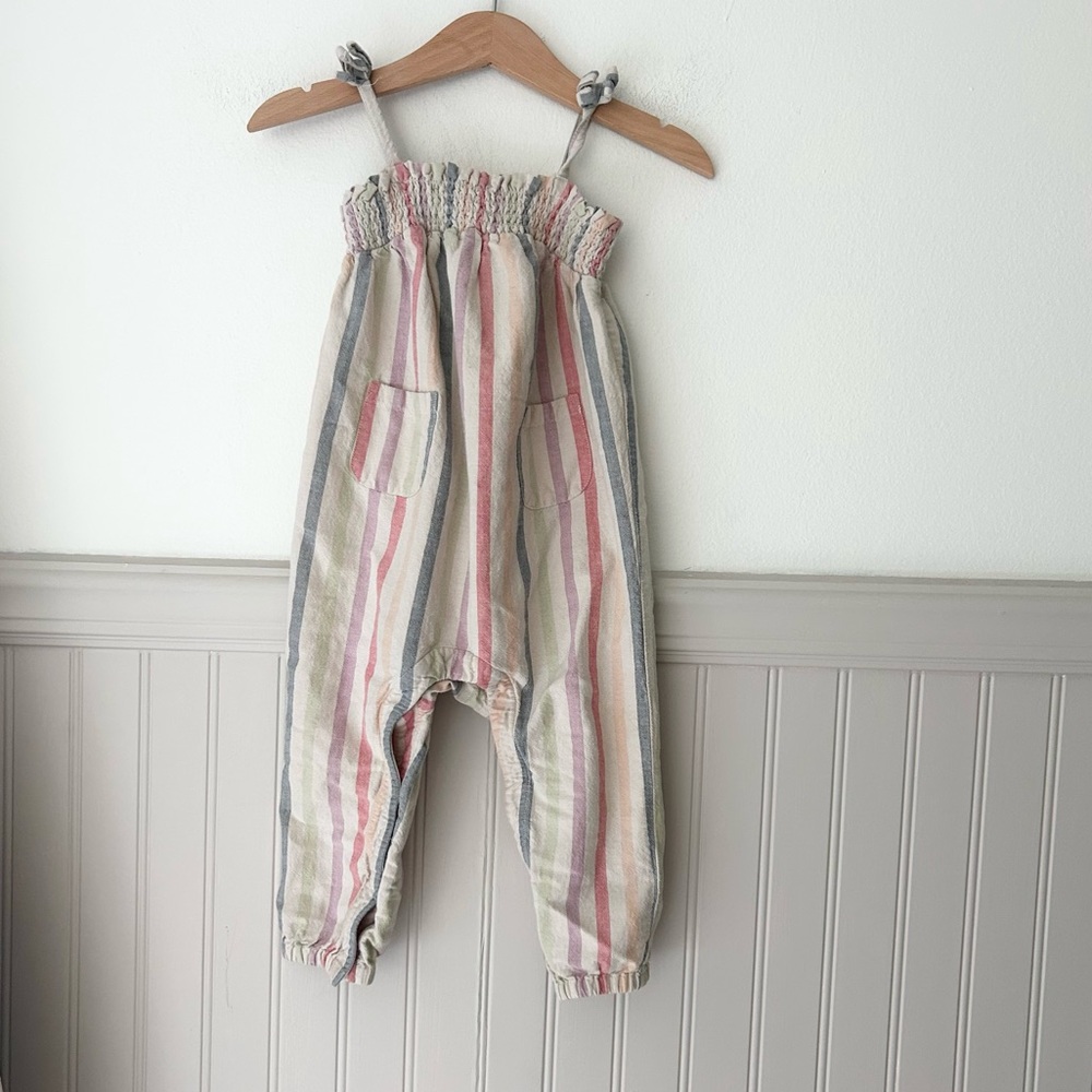 Old Navy 18-24 Months Multicolor Striped Kids Smocked Romper